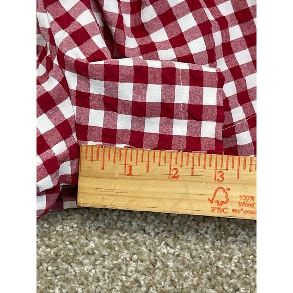 Pink Gingham Plaid Annex Pleated Shorts Size S Elastic - Picture 4 of 6